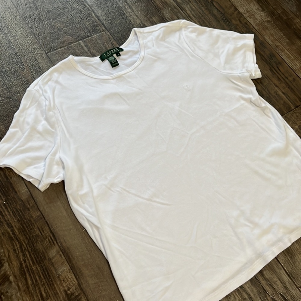 Lauren Ralph Lauren White T Shirt Top